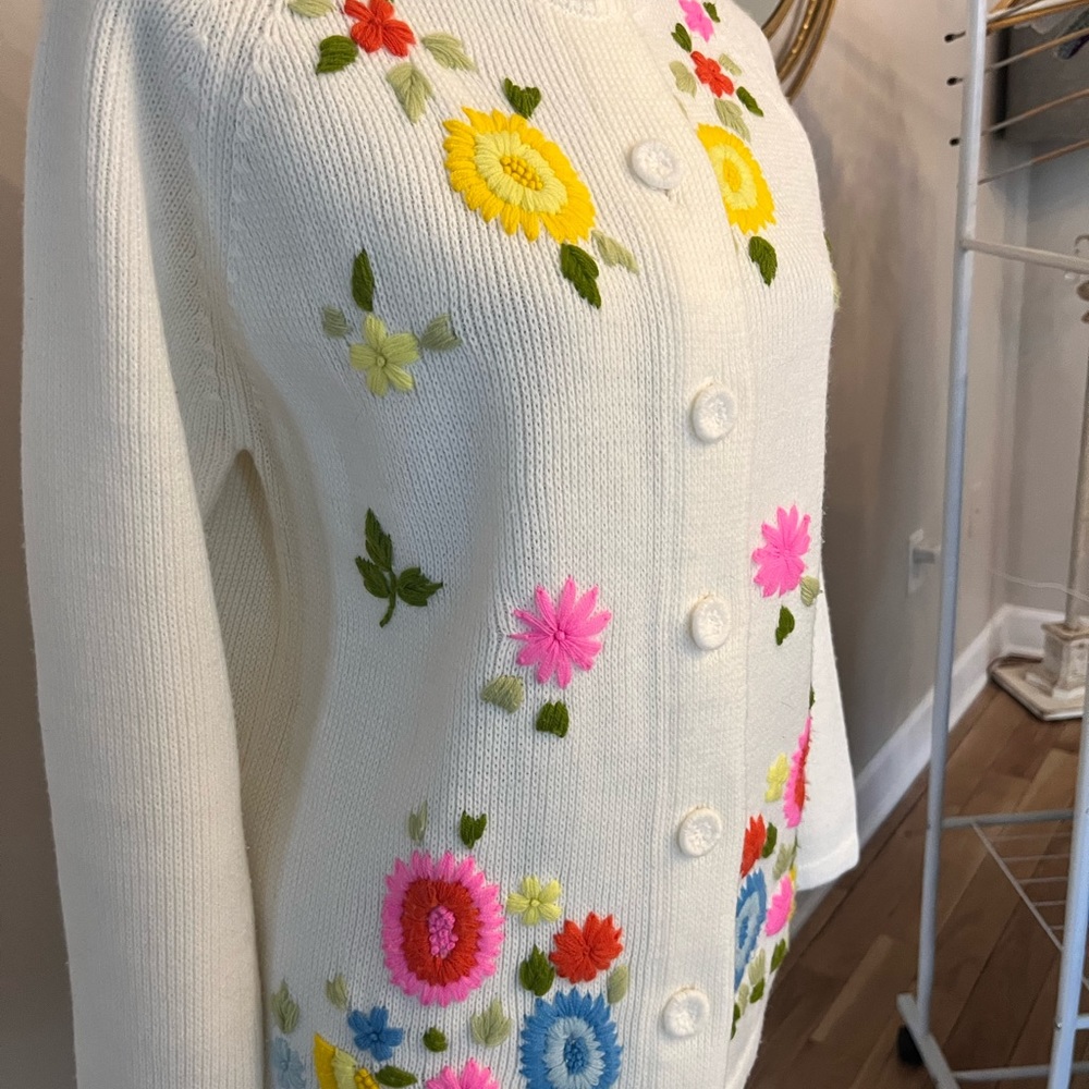 Bright & Cheery Vintage embroidered cardigan